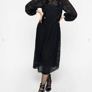 Disturbia Black Bishop Sleeve Cocktail Dress